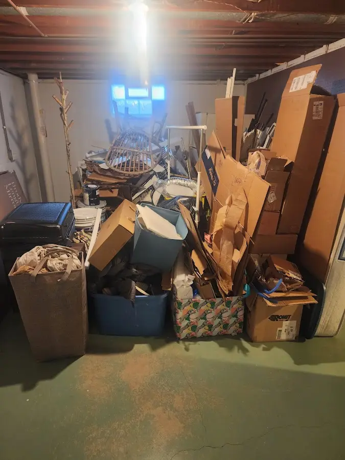 Roll-off dumpster container at job site for 20 Yard Dumpster Rental in Vernon Hills